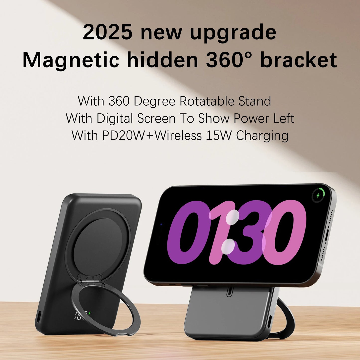 10000mAh Magnetic Power Bank With Stand