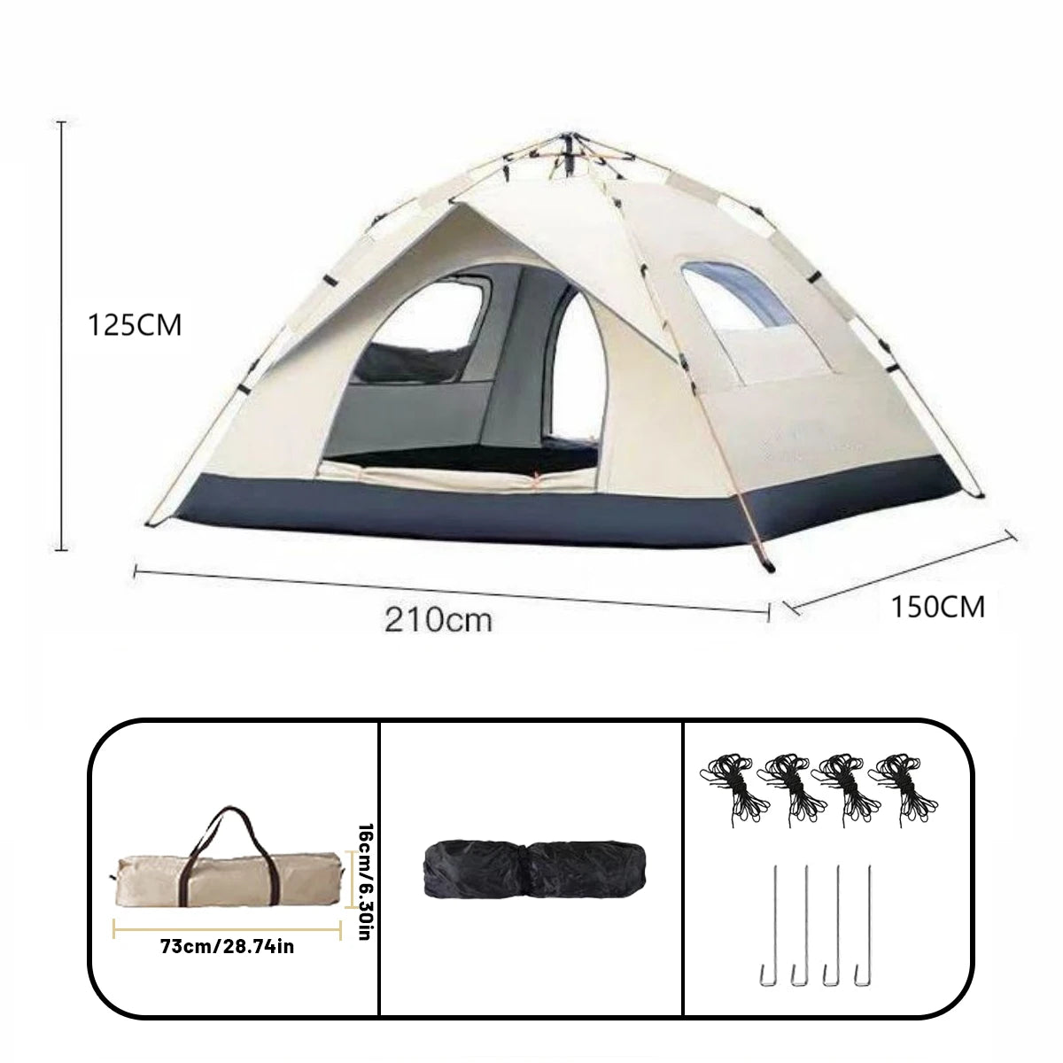 4 Person Automatic Opening Tent