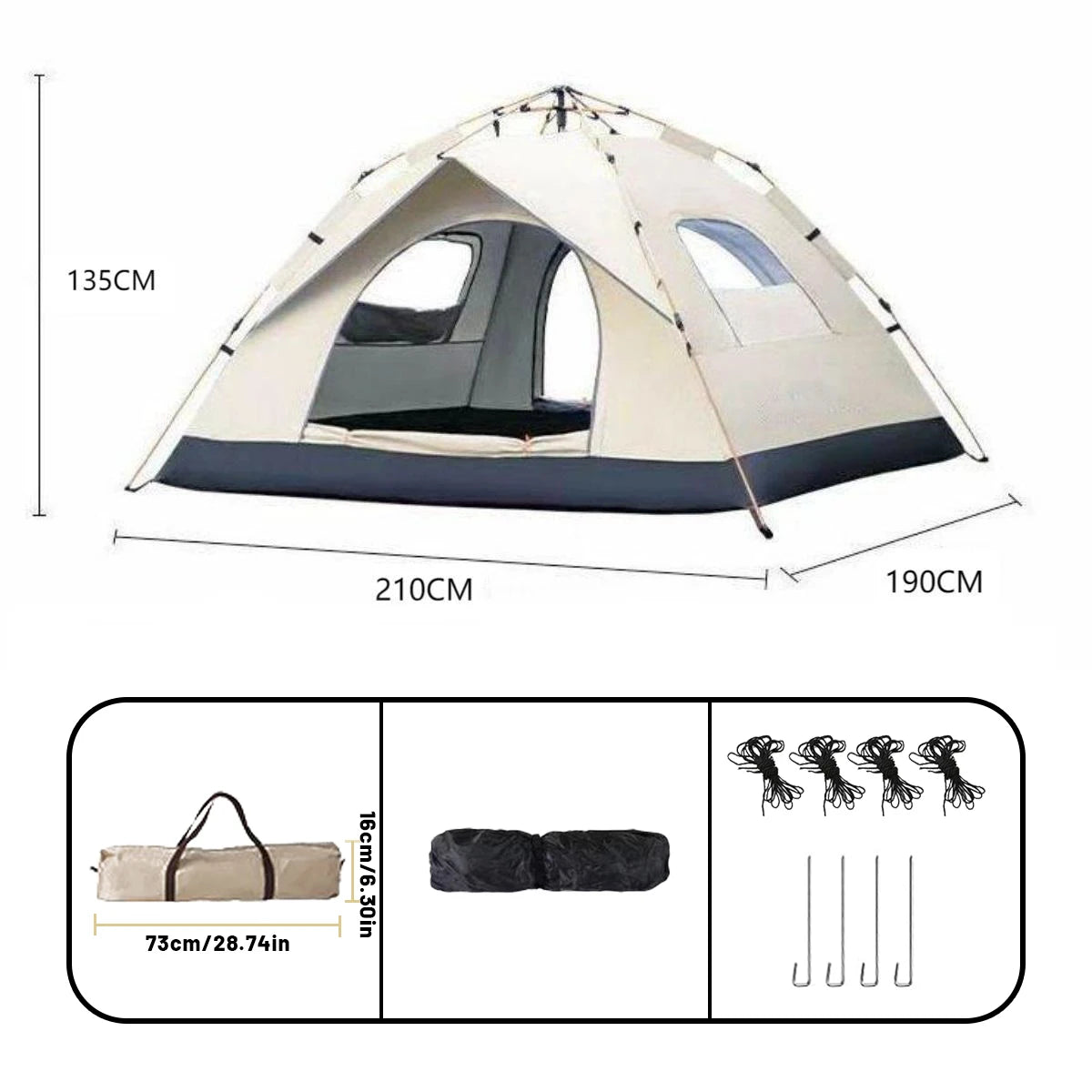 4 Person Automatic Opening Tent