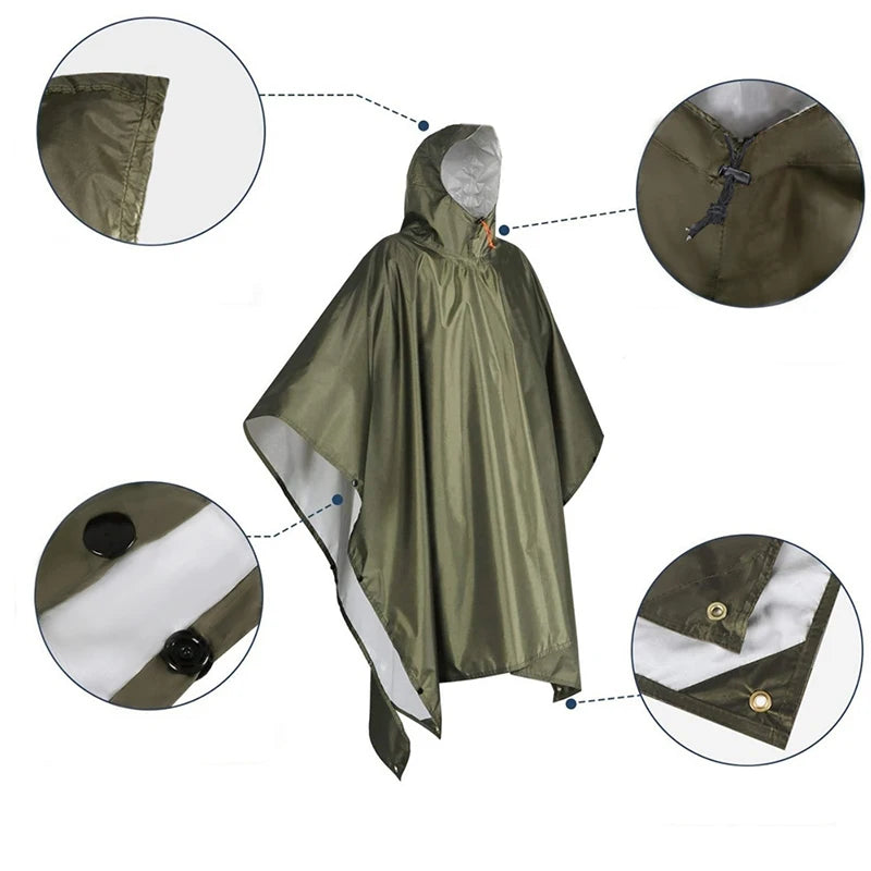 Heavy Duty Waterproof Rain Poncho